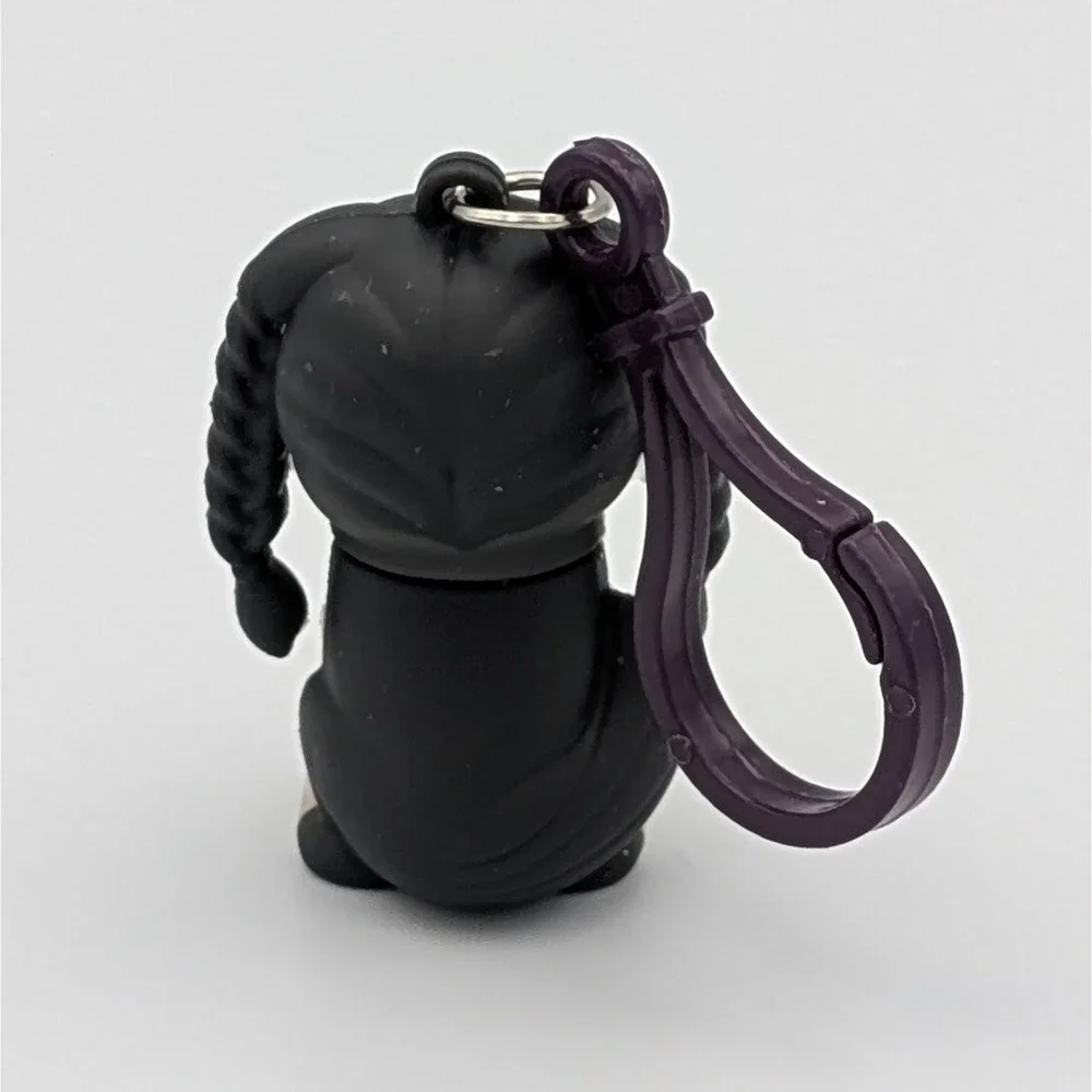 Wednesday Addams Dog Keychain U Crew Black Grey Goth Bag Charm Backpack Clip Toy